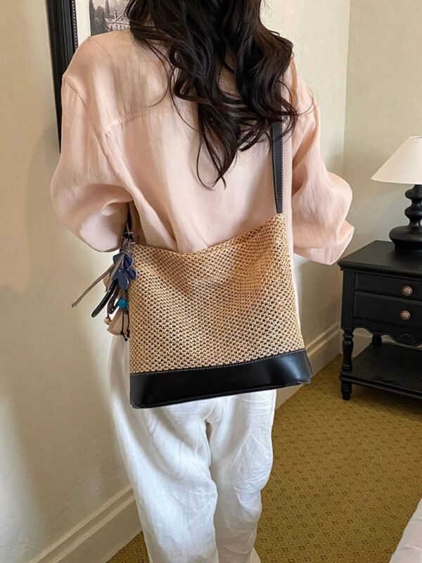 1074ca89-f6d6-4064-9900-8d3189b7505c-Max-Origin.jpg Leather Trim Woven Shoulder Bag