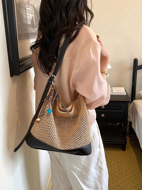 1d705bad-fc4d-40df-9c46-ffc68265c64b-Max-Origin.jpg Leather Trim Woven Shoulder Bag