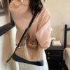4b79ff20-f566-4991-8115-02bda52c137a-Max-Origin.jpg Leather Trim Woven Shoulder Bag