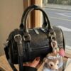 Textured Barrel Crossbody Bag