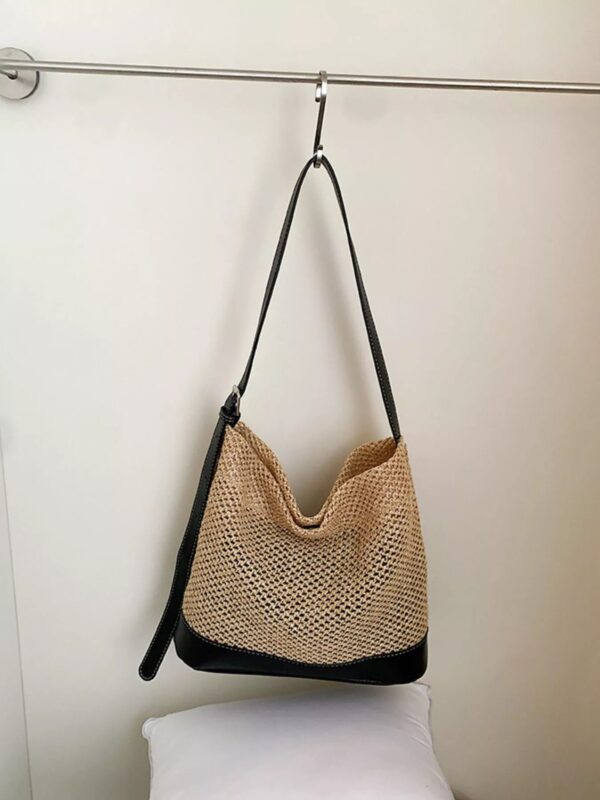 7e63e997-c0f6-41ab-bf26-d05b1ab7b330-Max-Origin.jpg Leather Trim Woven Shoulder Bag