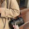 Textured Barrel Crossbody Bag