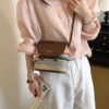 Striped Woven Crossbody Bag